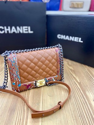 Chanel Classic Mini Mix Kahverengi Çanta