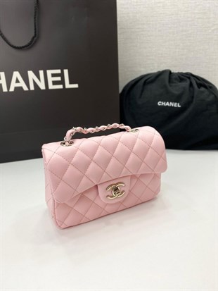 Chanel Classic Mini Pembe Renk Çanta